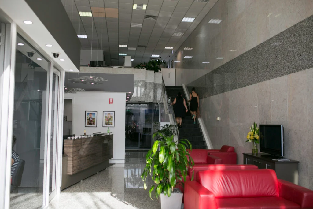 Inside the Oculus Group foyer at Tweed Heads